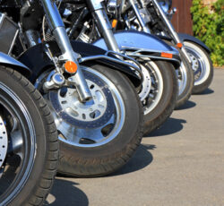 Motorcycles,parked,on,a,sunny,summer,day.,image,close Up,of